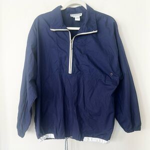 Westbound Cotton Vintage Blue Nautical Pullover Jacket L